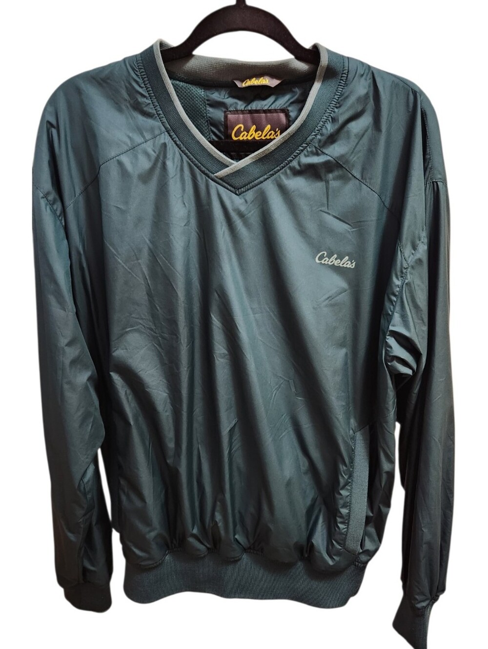 Cabela's Y2K Men's Green Windbreaker Pullover Jacket Size: Medium